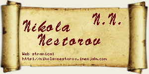 Nikola Nestorov vizit kartica
